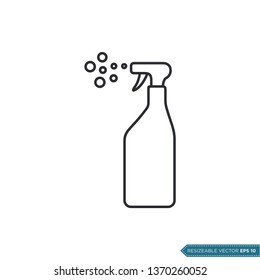 Spray Cleaner Icon Vector Template