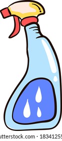 Spray cleaner, illustration, vector on white background