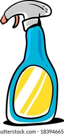 Spray cleaner, illustration, vector on white background