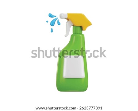 Spray cleaning bottle icon 3d render concept of cleaning supplies icon vector illustration
