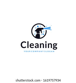 Spray Cleaning Cleaners Logo design