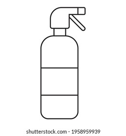 Spray for cleaning glasses in spray bottle. Black and white icon. Vector Illustration. EPS10