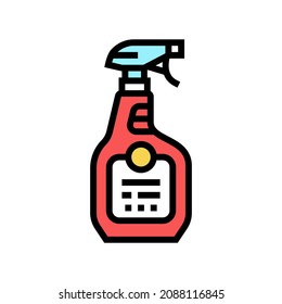 spray for cleaning window color icon vector. spray for cleaning window sign. isolated symbol illustration