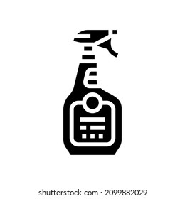 spray for cleaning window glyph icon vector. spray for cleaning window sign. isolated contour symbol black illustration