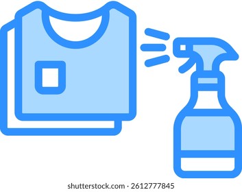 Spray Clothes Icon Blue Color Vector Illustration