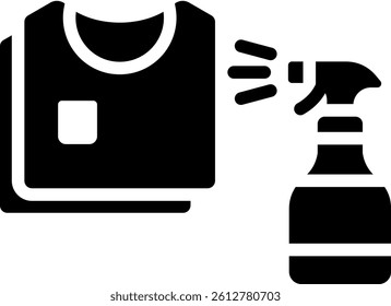Spray Clothes Icon Glyph Vector Illustration