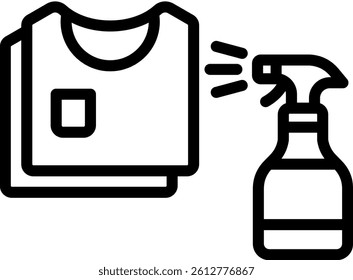 Spray Clothes Icon Outline Vector Illustration