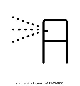 Spray cloud vector icon isolated on white background