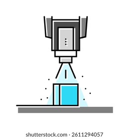 spray coating application materials engineering color icon vector. spray coating application materials engineering sign. isolated symbol illustration