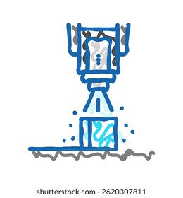 spray coating application materials engineering doodle icon sketch vector. spray coating application materials engineering sign. isolated symbol illustration