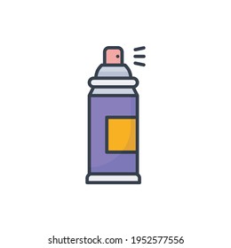 Spray color vector Filled outline icon style illustration. EPS 10 file