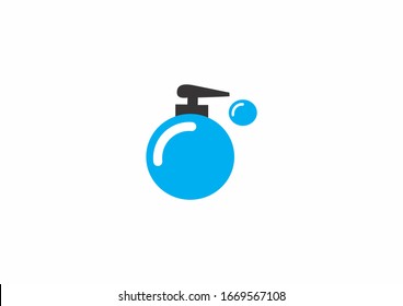 Spray concept vector logo design illustration