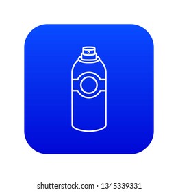 Spray deodorant icon blue vector isolated on white background