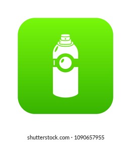 Spray deodorant icon green vector isolated on white background