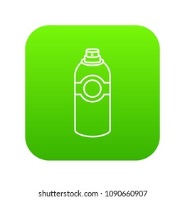 Spray deodorant icon green vector isolated on white background