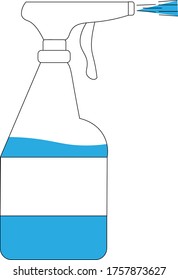 spray. disinfectant spray bottle filled with liquid, line style icon vector illustration design. vector.
