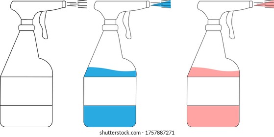 spray. disinfectant spray bottle filled with liquid, line style icon vector illustration design. vector.
