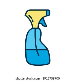 spray disinfectant bottle flat style icon vector illustration design