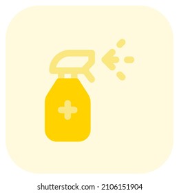 Spray disinfectant to clean objects to avoid coronavirus