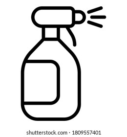 Icono de desinfección por spray. Icono de vector de desinfección de contorno para diseño web aislado en fondo blanco