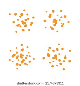Spray dots or scattered dots vector illustration.