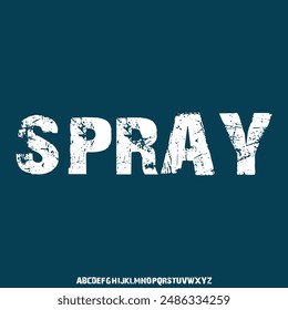 spray drop paint alphabet vector typeface font set