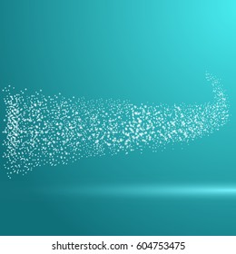 Spray effect with little bubbles and water splashes
