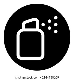 Icono plano de rociado aislado en fondo blanco