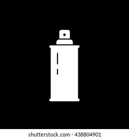 Spray Flat Icon On Black Background
