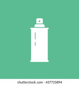 Spray Flat Icon On Green Background