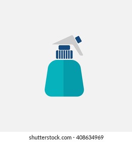 spray the flower with liquid, colored flat icon on a white background
