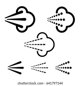 Spray Fluid Aerosol Cloud Icon Vector