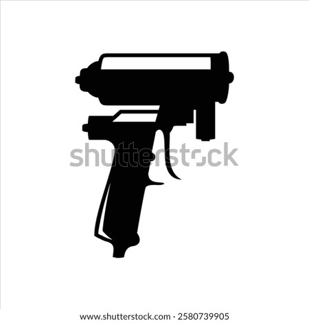 Spray Foam Gun Insulation Logo Element vector