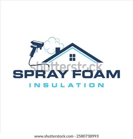 Spray foam Insulation logo design, Construction foam gun logo template vector.