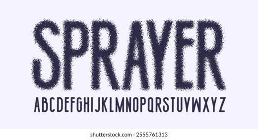 Spray font sans serif. Elegant Font Uppercase. Grafitty. Lettering. Tagging. Alphabet. Vector illustration. Grunge. Simple font. Logotype. Logo 
