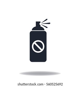 spray is forbidden, vector icon