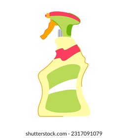 spray glass cleaner cartoon. bottle house, wipe household spray glass cleaner sign. isolated symbol vector illustration