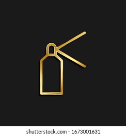 spray gold icon. Vector illustration of golden dark background