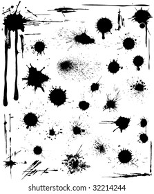 Pinturas de pechos blandos en graffiti, sangre vectorial