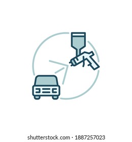 Spray Gun with Car vector concept colored icon or design element