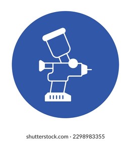 Icono de vector de color de la pistola de spray que puede modificar fácilmente

