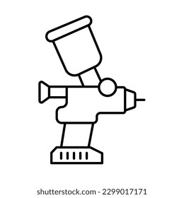 Spray gun Color Vector Icon which can easily modify

