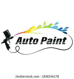 Spray Gun Colored Body Painting Auto Symbol For Service