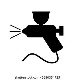 Spray gun icon. Aerosol spray icon vector illustration clip art symbol graphic for print or digital usage element editable