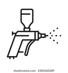 Spray gun icon Isolated flat vector in outline