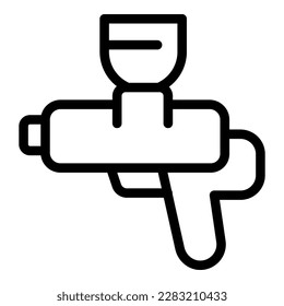 Vector de contorno de icono de pistola de aerosol. Auto auto. Reparación del servicio