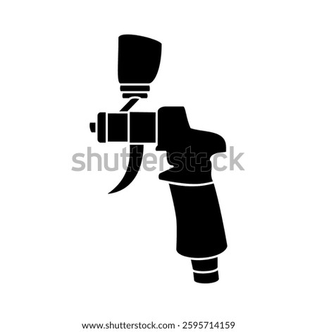 spray gun icon, simple flat style, logo template sign symbol vector illustration pictogram, for ui or ux isolated on white for mobile app, editable