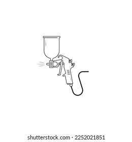 Spray gun icon vector graphics