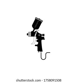 spray gun icon, vector illustration, on white background