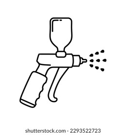 Icono de pistola de aerosol. ilustración vectorial aislada en fondo blanco